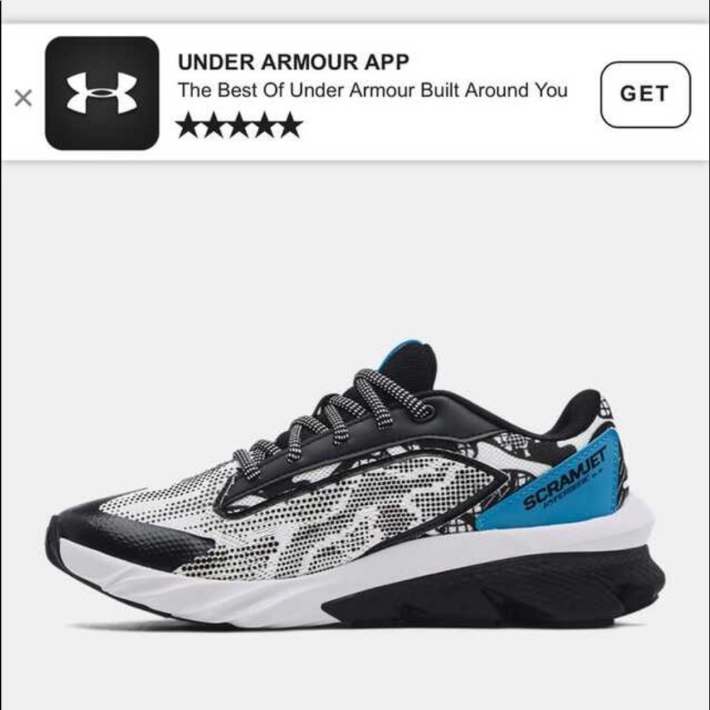 Brand new youth Under Armour Scramjet 4 Colorshift shoes. Size 2
